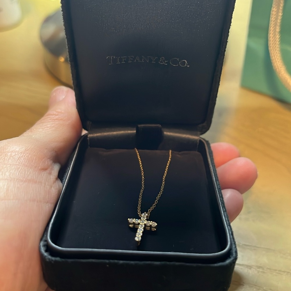 Tiffany & Co. cross pendant necklace
